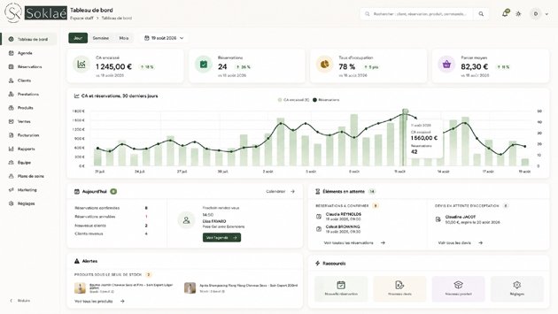 Espace de gestion Soklaé côté professionnel