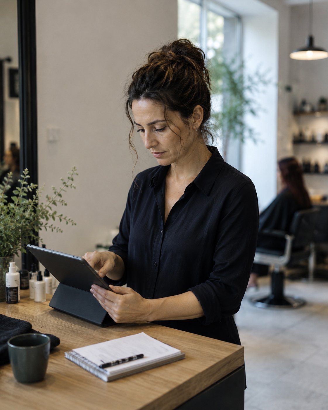 Professionnelle utilisant Soklaé dans son établissement